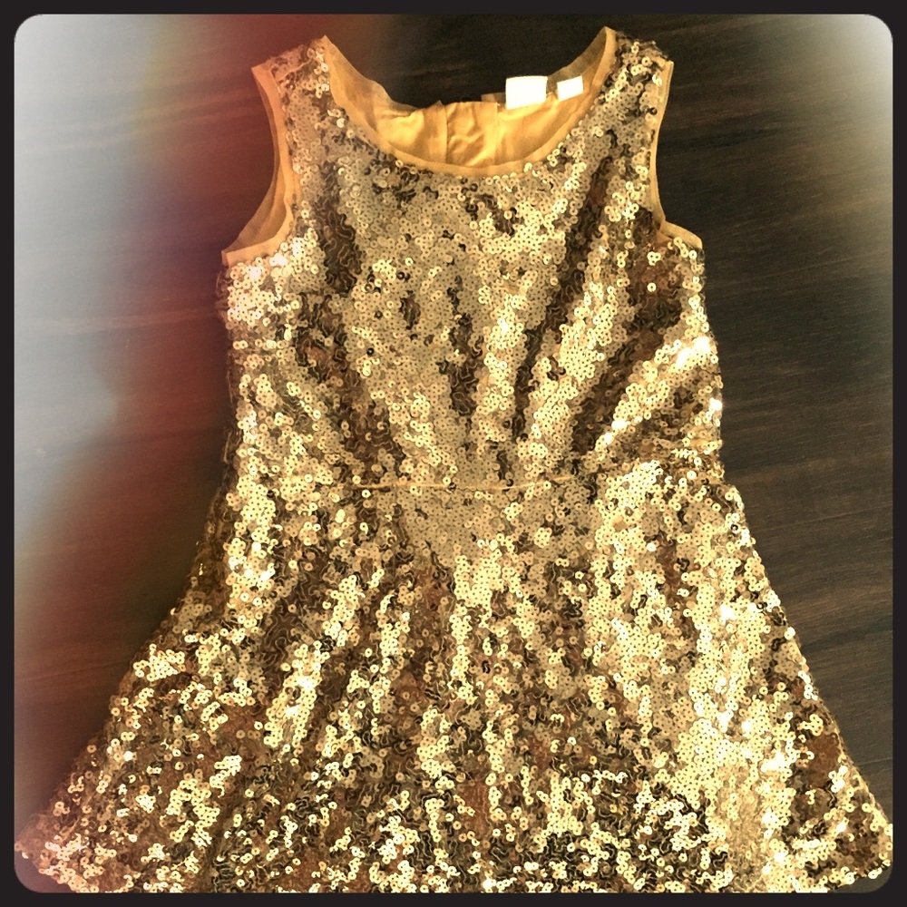 GAP Gold Sequin Dress